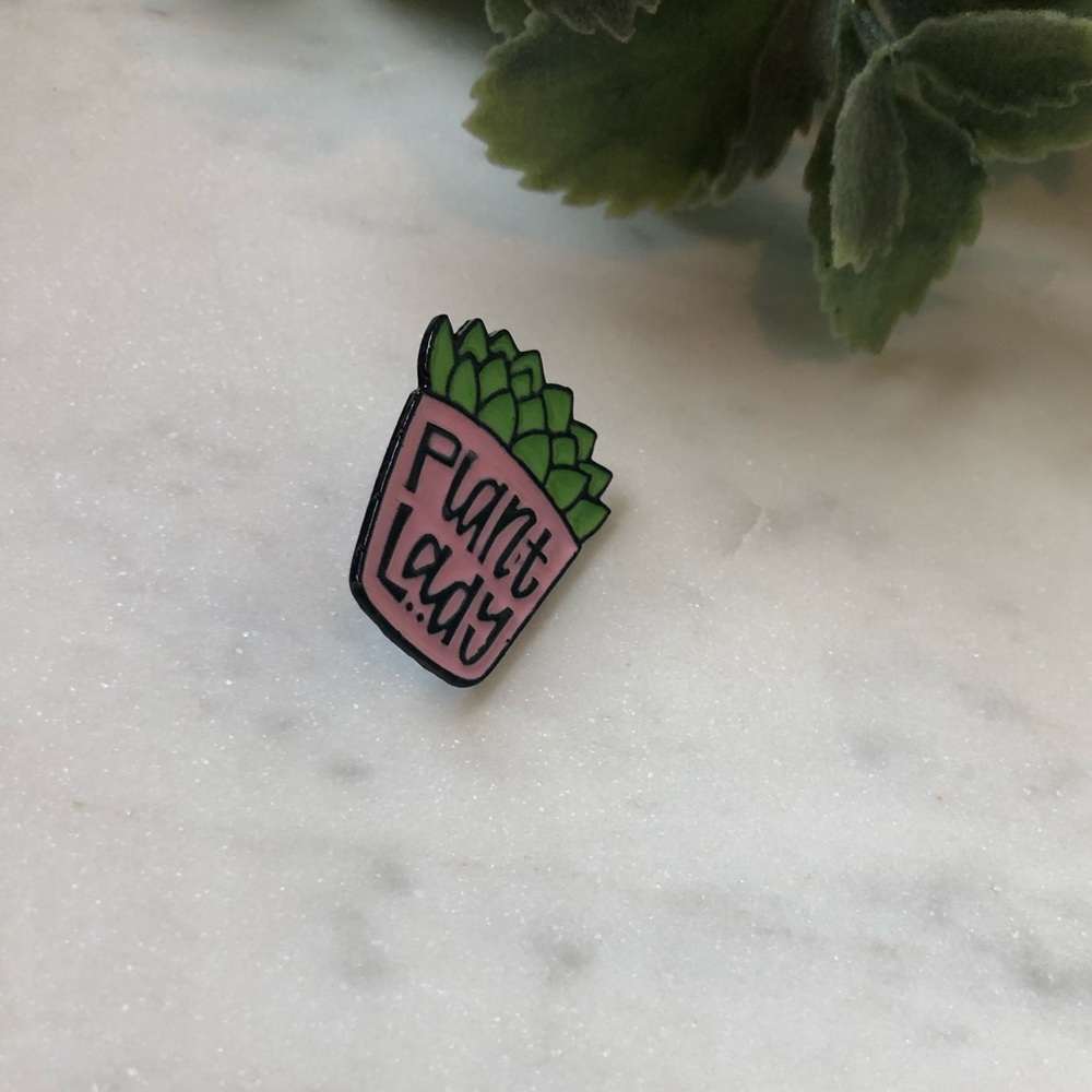 Plant Lady Succulent Enamel Pin - Picture 2 of 4